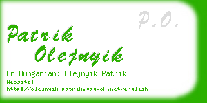 patrik olejnyik business card